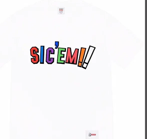 L Color Tee  M and Sic'em! XL Black 21FW Letter ￥99 White S WTAPS 1012